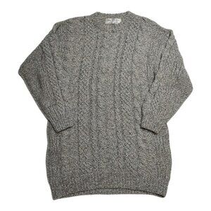 Inka Quechua Gray Cable Knit Tunic Sweater